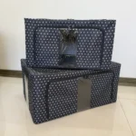 باکس برزنتی لباس | ضد آب، با اسکلت فلزی - طرح مشکی خالدار