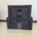 باکس برزنتی لباس | ضد آب، با اسکلت فلزی - طرح مشکی خالدار